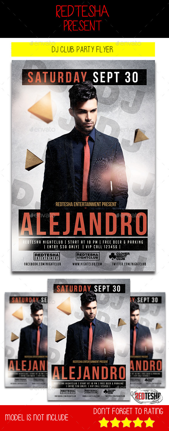 DJ Club Party Flyer - Clubs & Parties Events