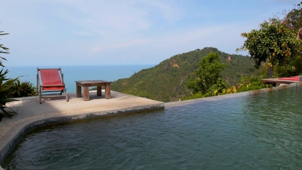 Beautiful Seascape Panorama From Swimming Pool In