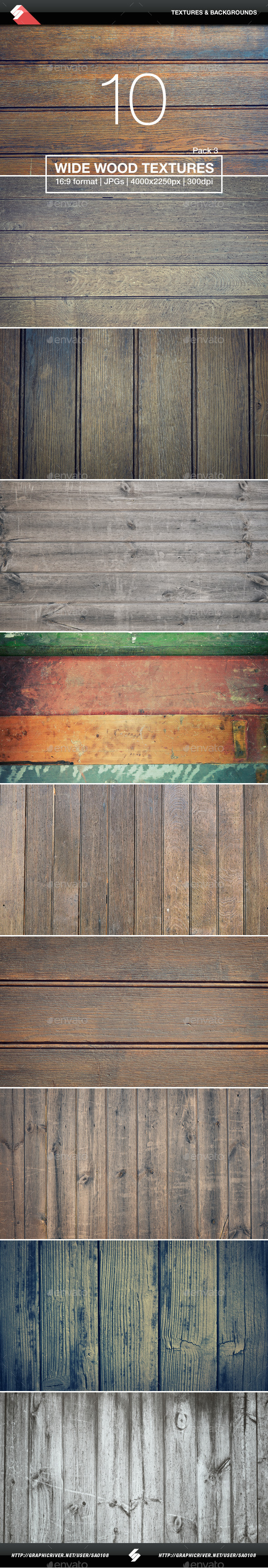 10 Wide Wood Textures 3 - Wooden Backgrounds - Wood Textures