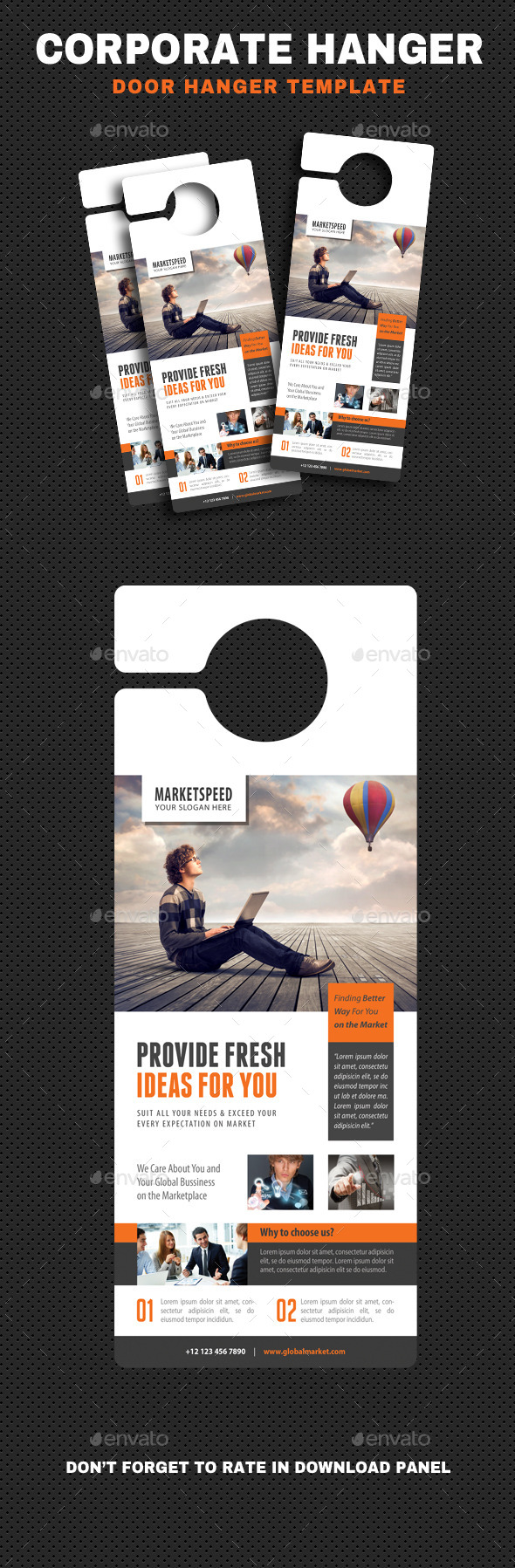 Corporate Door Hangers V12 - Miscellaneous Print Templates