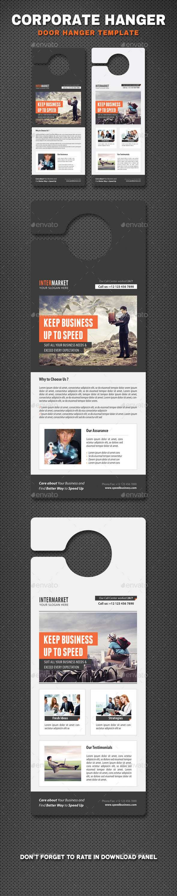 Corporate Door Hangers V13 - Miscellaneous Print Templates