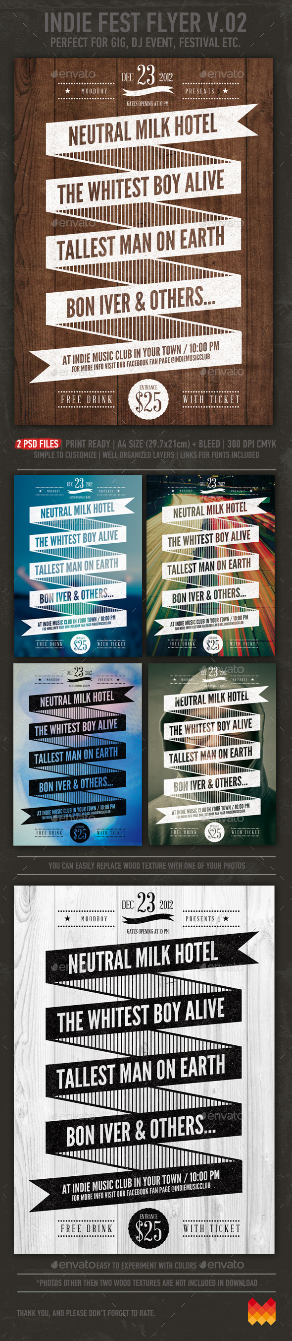 Indie Fest V.02 Flyer / Poster - Events Flyers