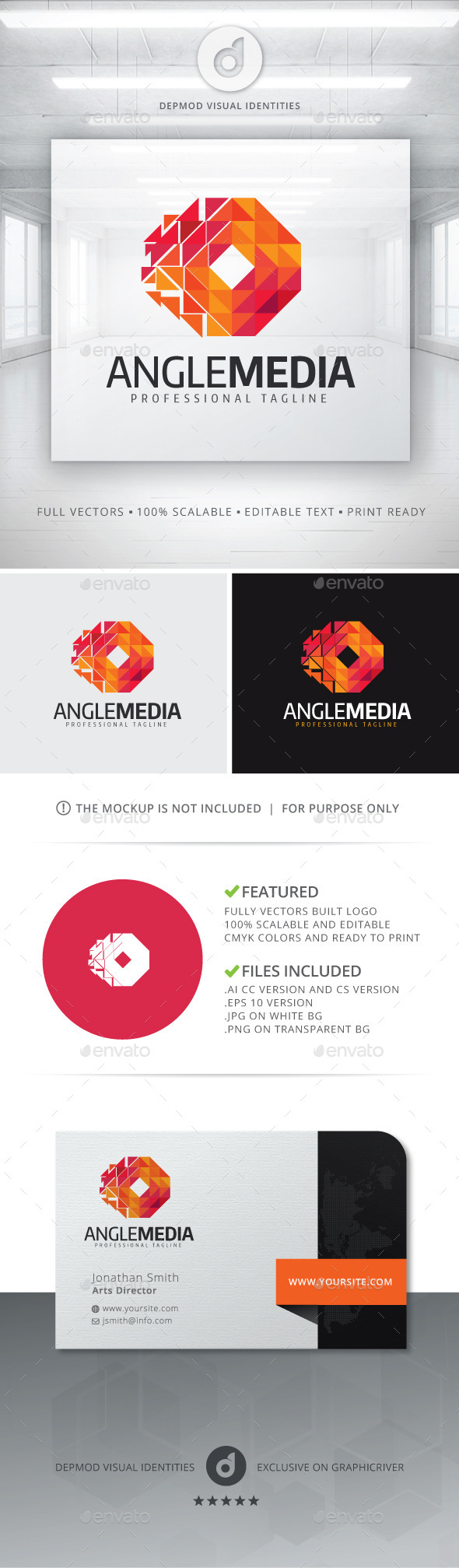 Angle Media Logo - Abstract Logo Templates