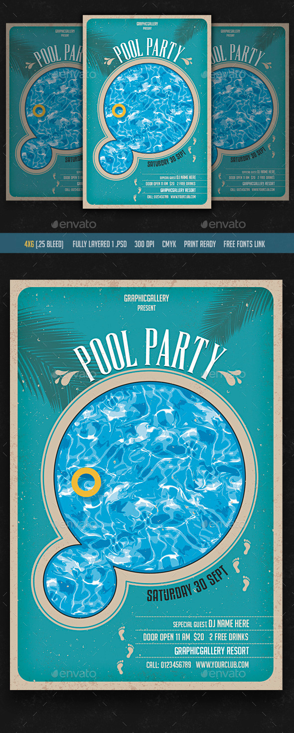 Pool Party Flyer - Clubs & Parties Events