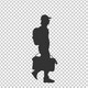 Silhouette of Walking Man With a Luggage - VideoHive Item for Sale