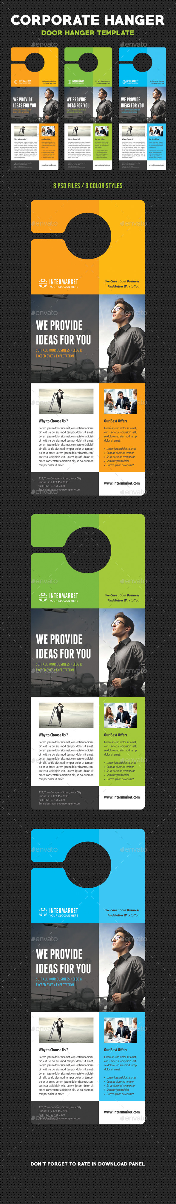 Corporate Door Hangers V15 - Miscellaneous Print Templates