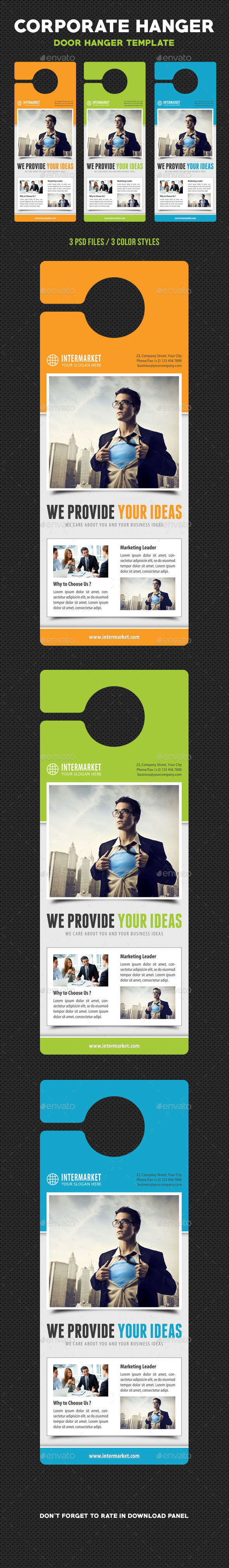 Corporate Door Hangers V16 - Miscellaneous Print Templates