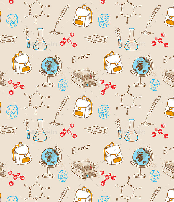 School Seamless Pattern - Patterns Decorative