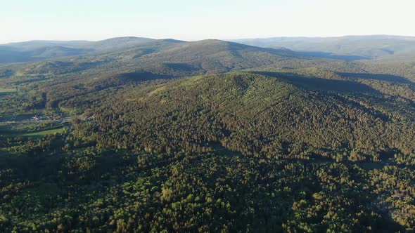 The Ural Mountains are Covered with a Green Forest