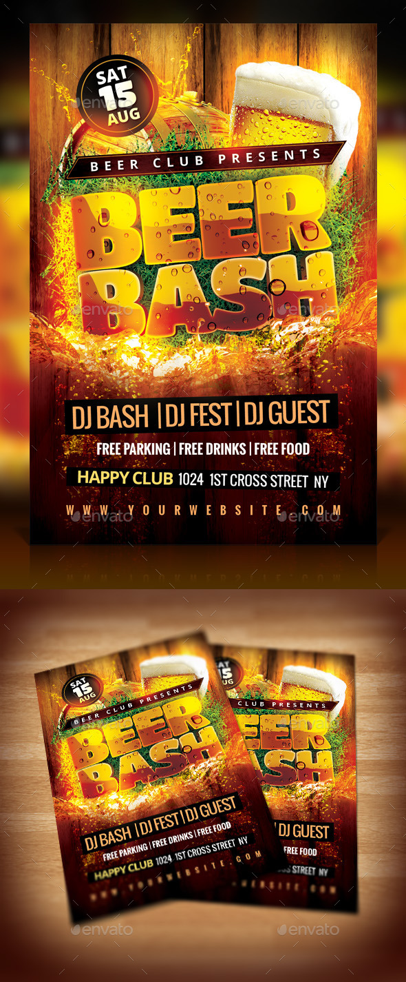 Beer Bash Flyer - Events Flyers