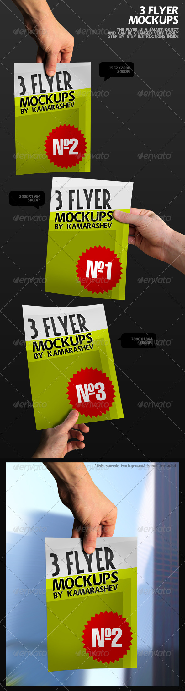 3 Flyer Mockups - Flyers Print