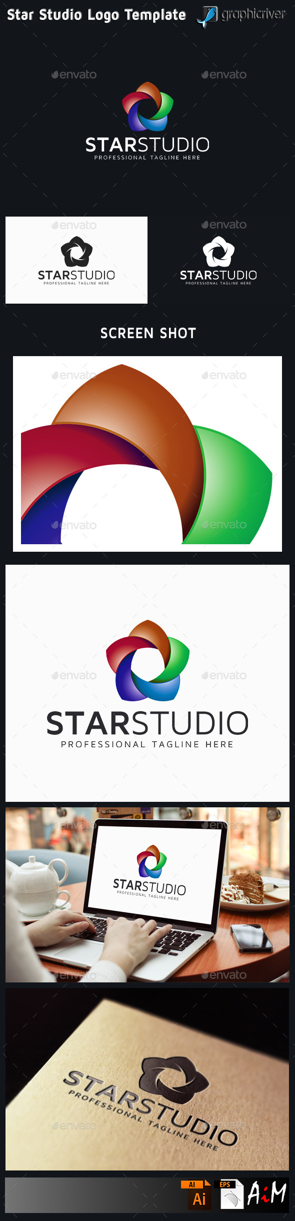 Star Studio Logo - 3d Abstract