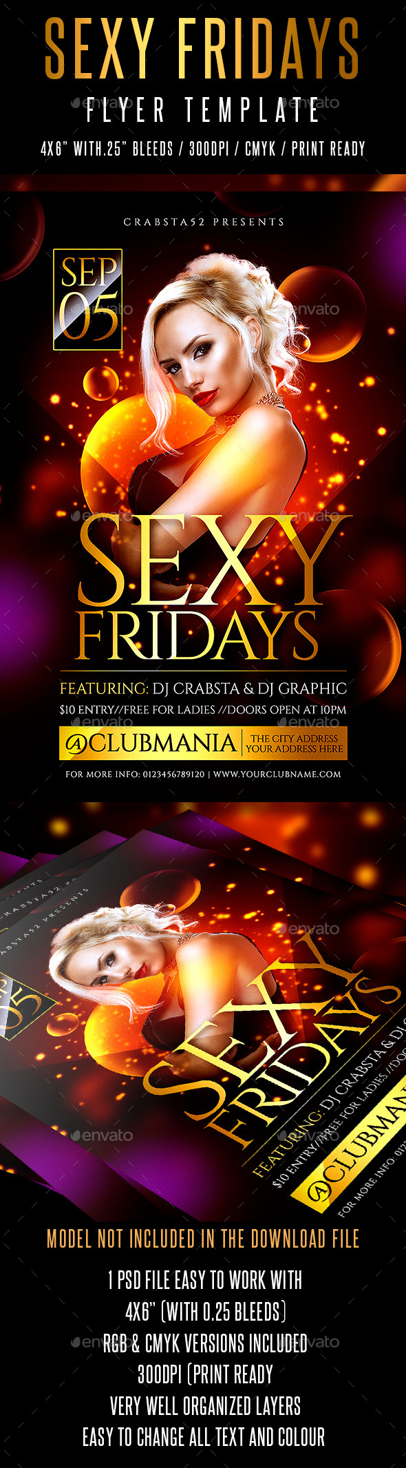 Sexy Fridays Flyer Template - Clubs & Parties Events
