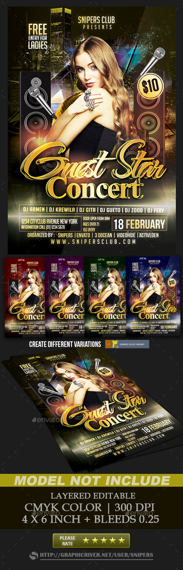 Guest Star Concert - Events Flyers
