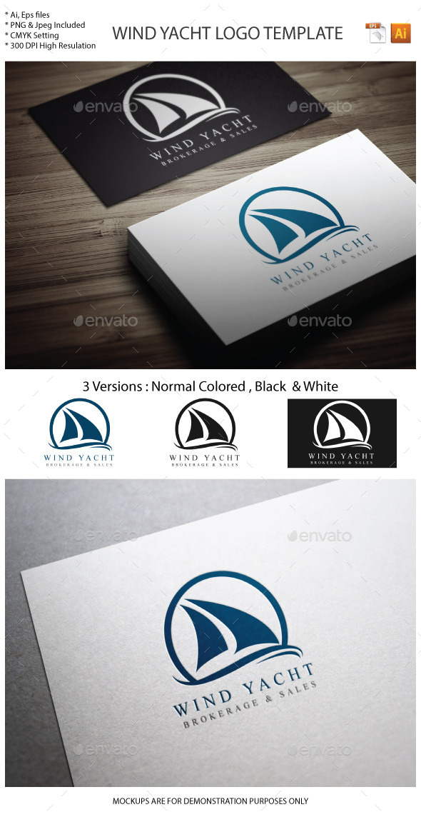 Wind Yacht Logo template Wind Yacht Logo template