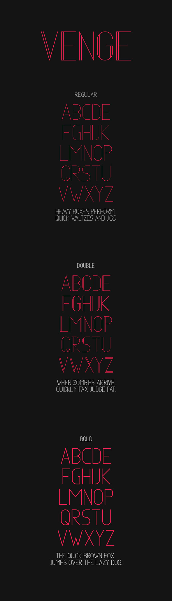 Venge Typeface - Condensed Serif