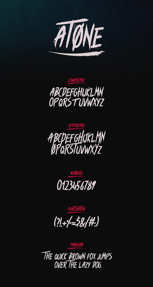 Atone - Brush Font - Fonts