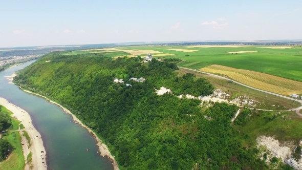 Bay Dniester In Zalischyky. View From The Heights alt