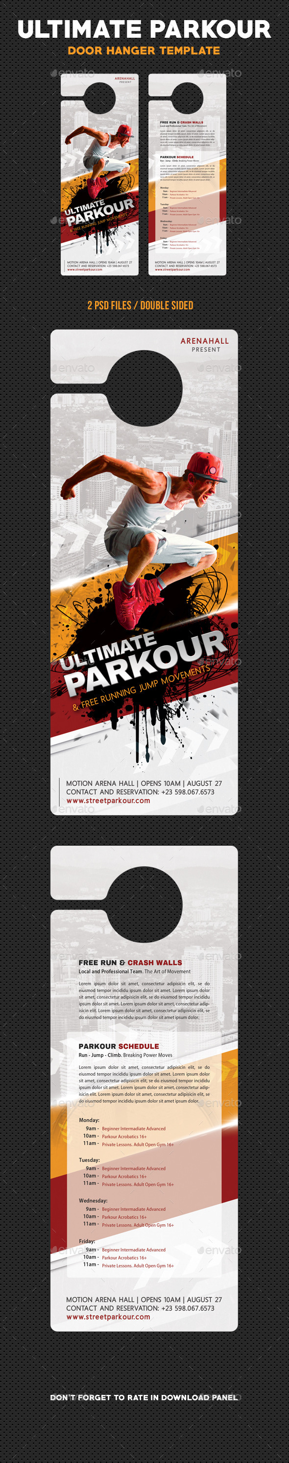 Ultimate Parkour Free Running Door Hanger - Miscellaneous Print Templates