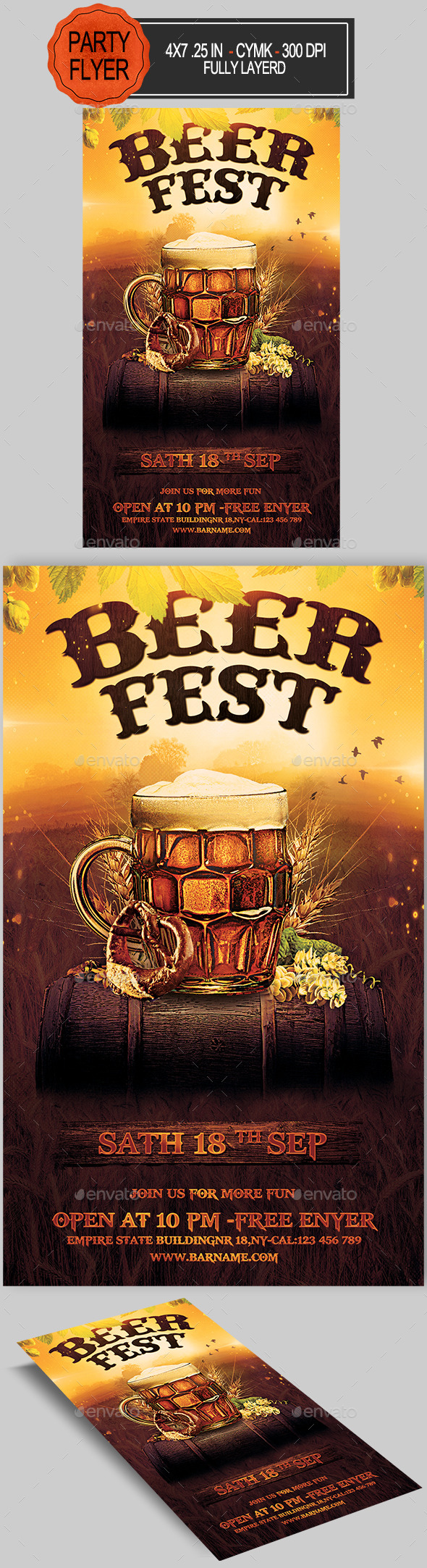 Beer Flyer - Clubs & Parties Events