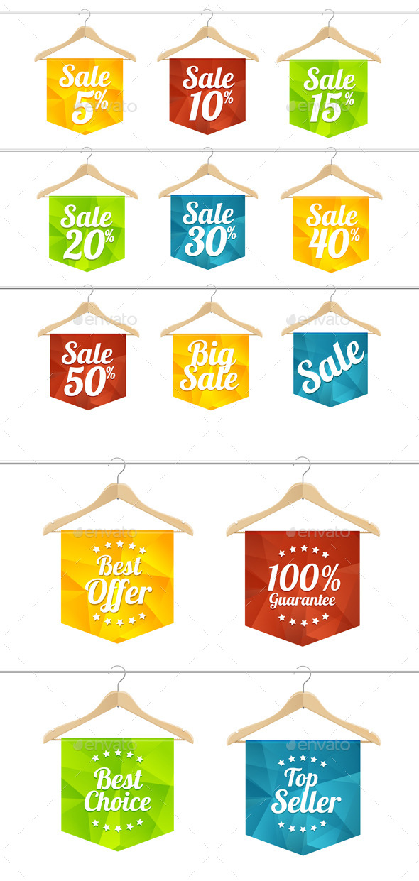 Sale Labels Set Vector - Commercial / Shopping Conceptual