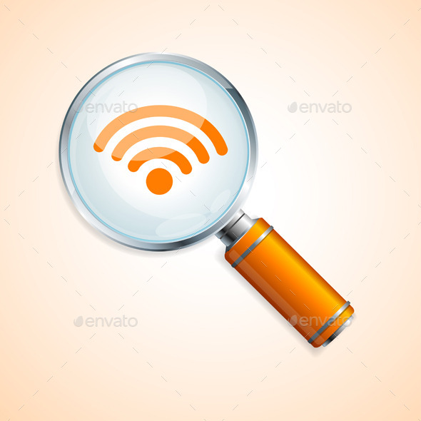 Wifi Search Concept Vector - Communications Technology