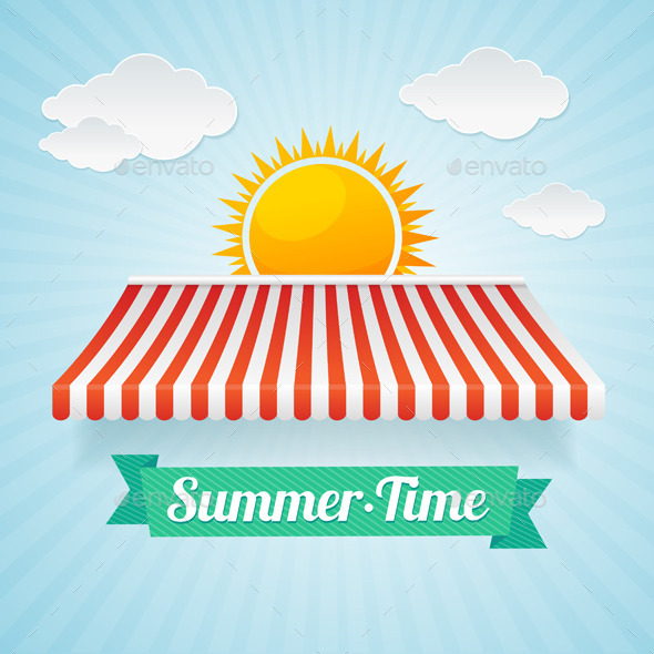 Summertime Card Vector - Conceptual Vectors