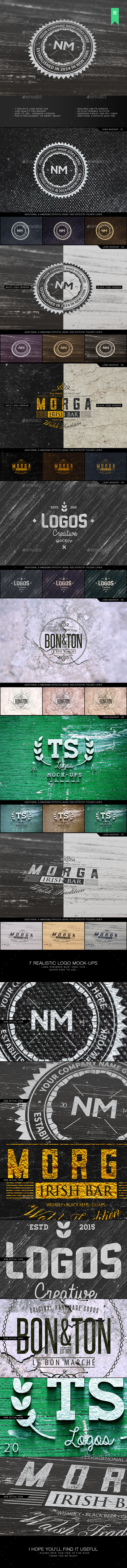 7 Realistic Logo Mockup V.2 - Logo Product Mock-Ups
