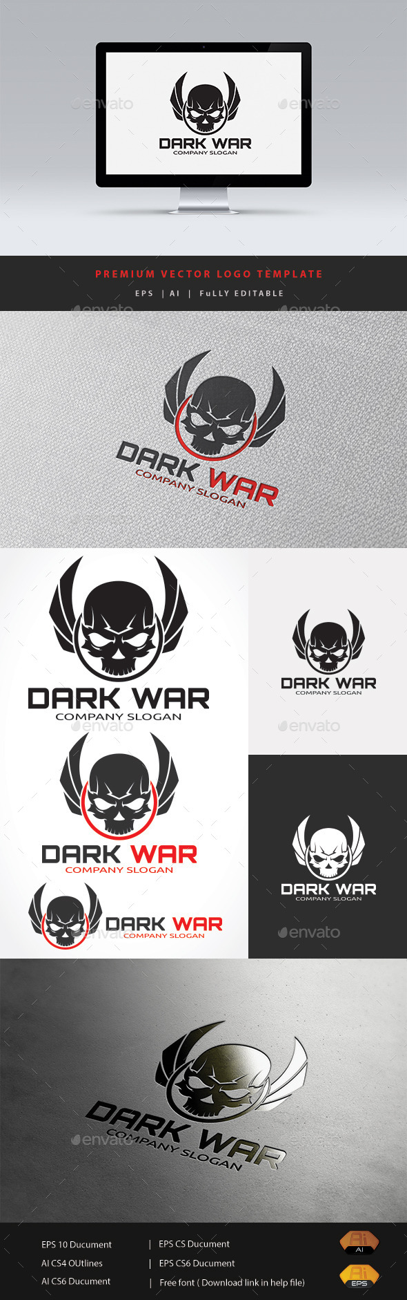 Dark War - Humans Logo Templates