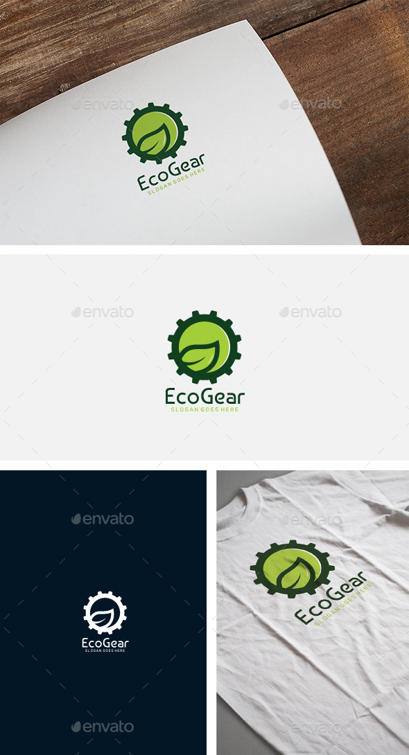 Eco Gear Industrial Logo - Symbols Logo Templates