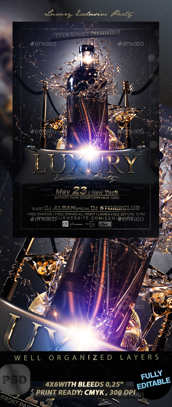 Luxury Exclusive Party - Events Flyers