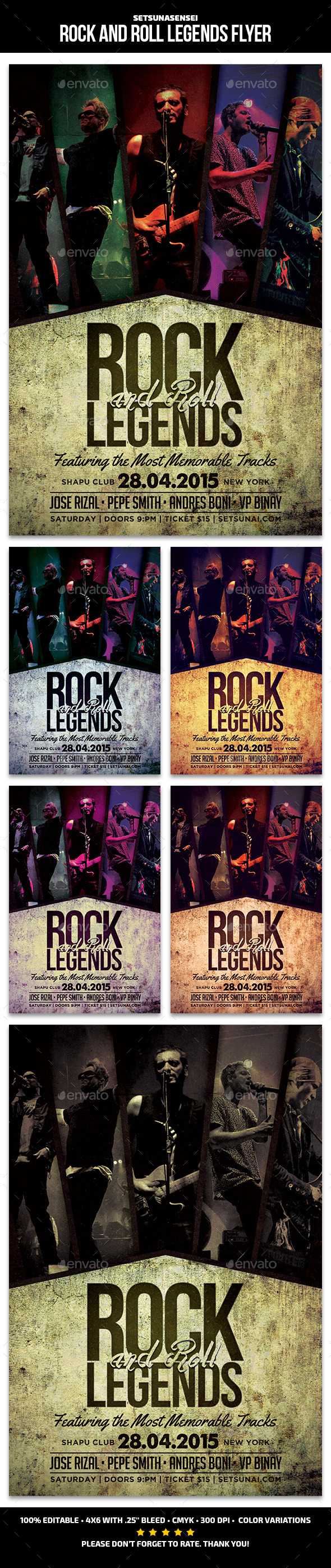 Rock and Roll Legends Flyer - Concerts Events