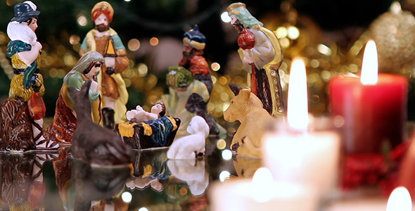 Christmas Nativity Scene with Candles 4 Christmas Nativity Scene with Candles 4