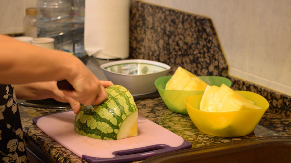 Yellow Watermelon Sliced Yellow Watermelon Sliced
