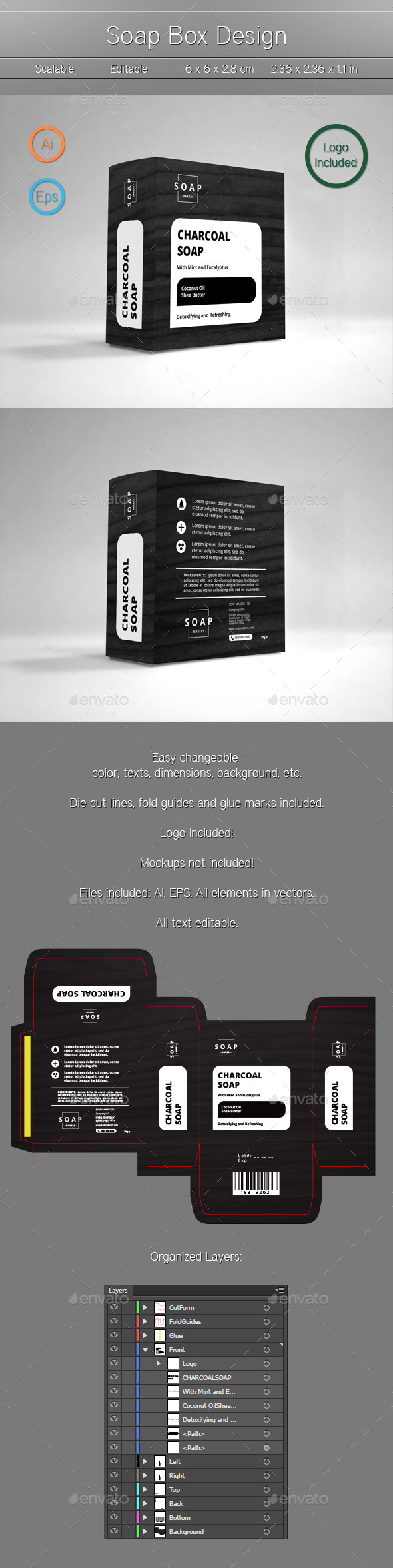 Soap Box - Packaging Print Templates