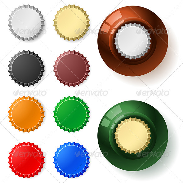 Multicolored  bottle cap