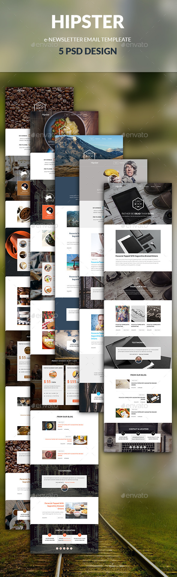 Hipster - E-newsletters Web Elements