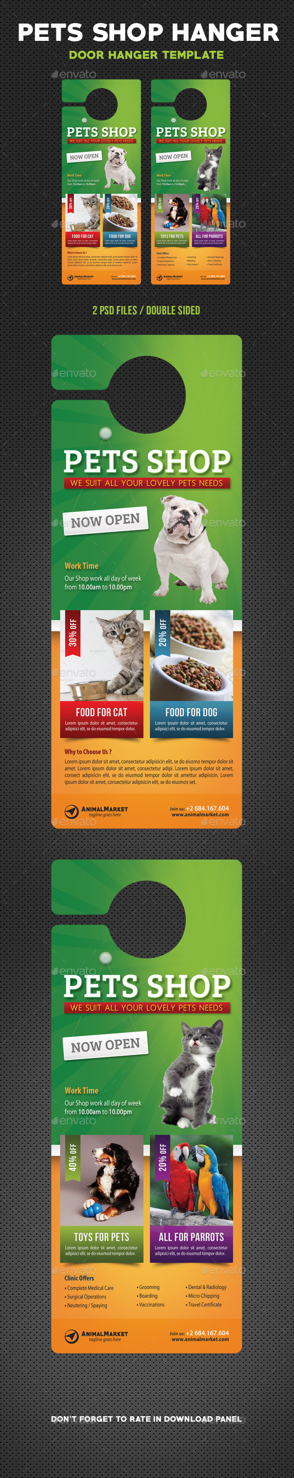 Pet Shop Door Hanger - Miscellaneous Print Templates