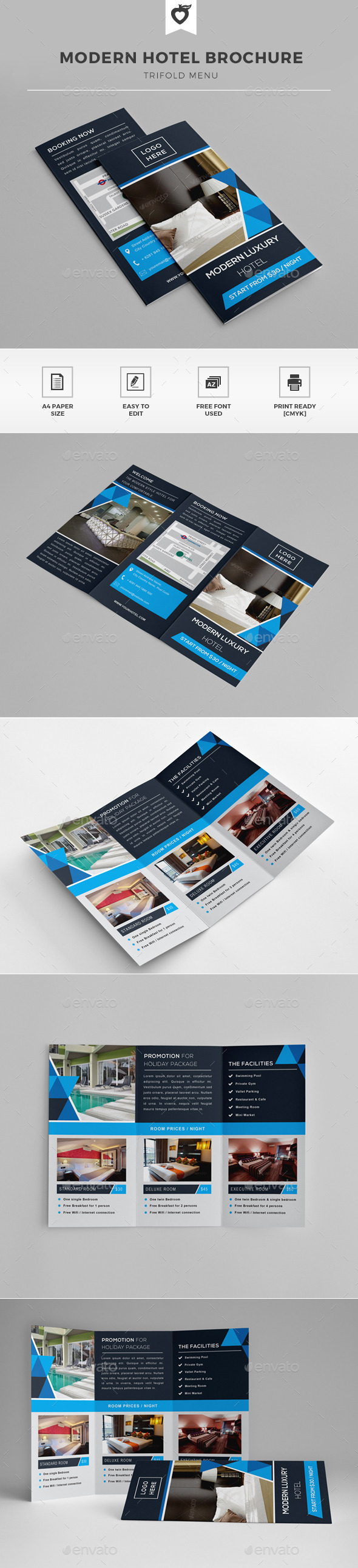 Hotel Trifold Brochure - Informational Brochures