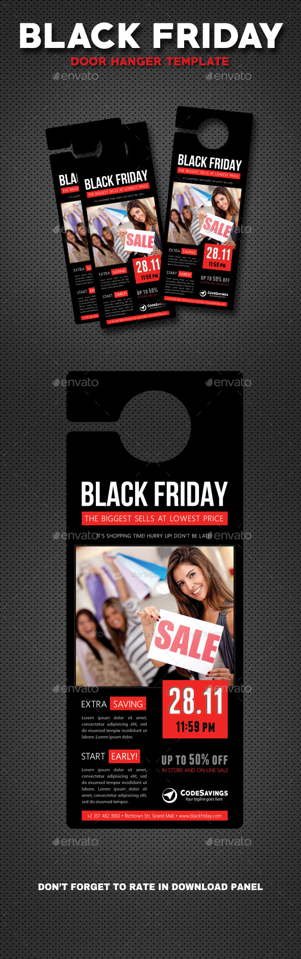 Black Friday Door Hanger V2 - Miscellaneous Print Templates