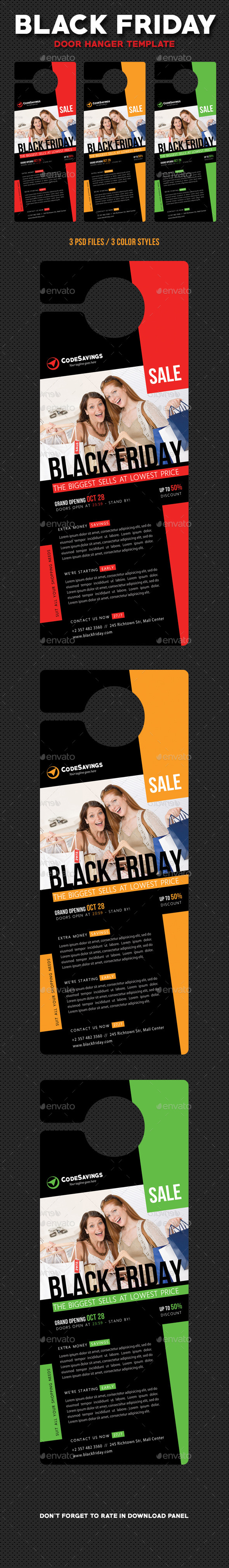 Black Friday Door Hanger V3 - Miscellaneous Print Templates