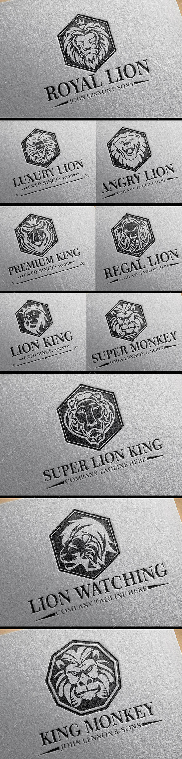 Heraldic Lion Crest Logos Vol 11 Heraldic Lion Crest Logos Vol 11