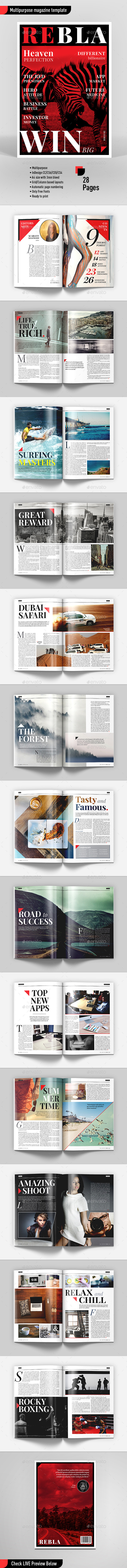 Multipurpose Magazine Template - Magazines Print Templates
