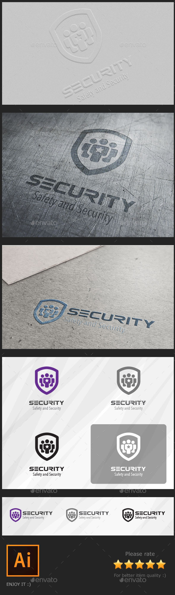 Star Security Logo Template - Vector Abstract