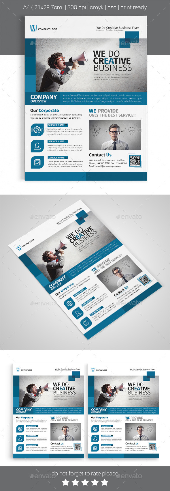 A4 Corporate Business Flyer Template Vol 01 - Corporate Flyers
