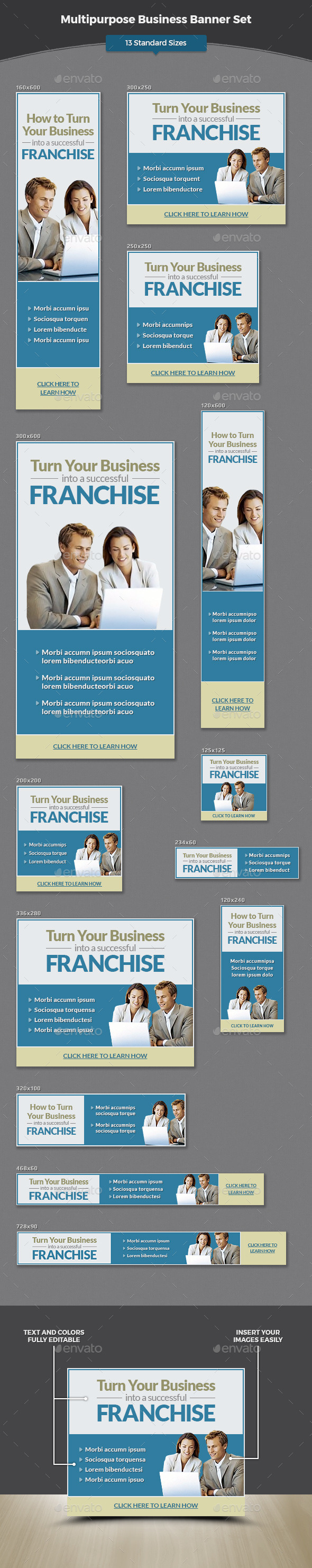 Multipurpose Business Banner Set - Banners & Ads Web Elements