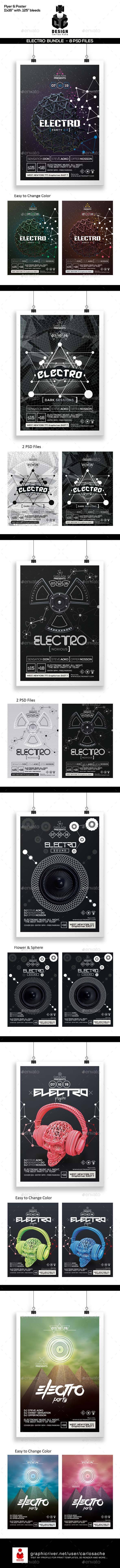 Electro Bundle Poster & Flyer Templates - Clubs & Parties Events
