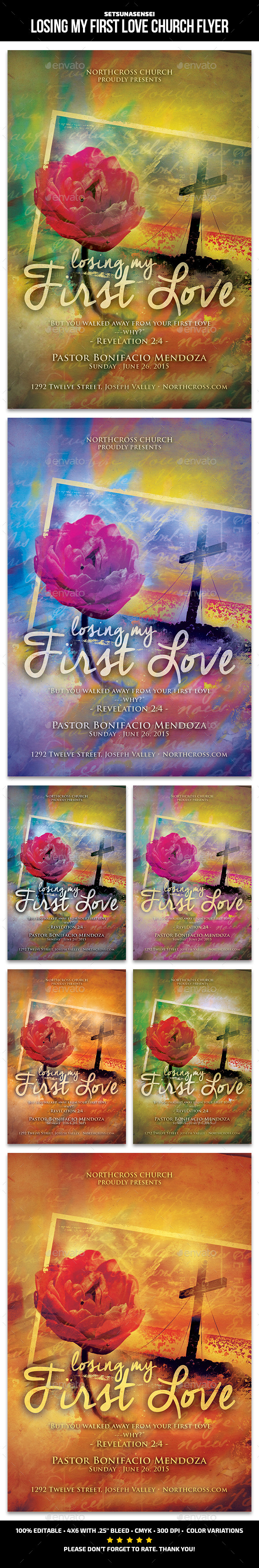 Losing My First Love Church Flyer - Church Flyers