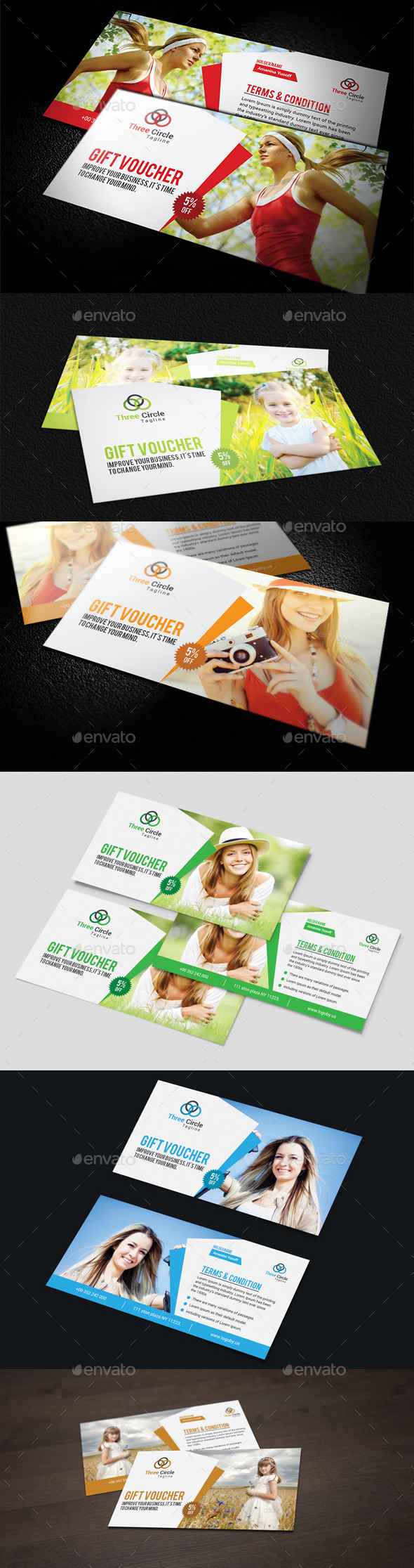 Gift Vouchers Template - Cards & Invites Print Templates