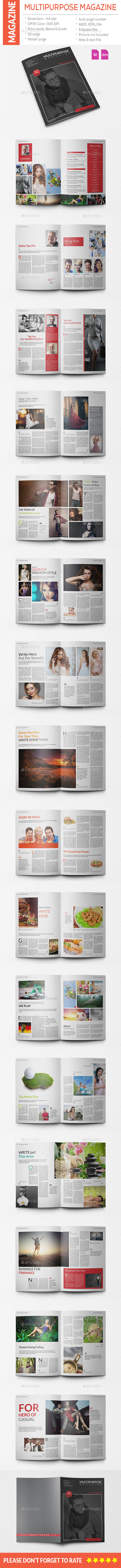 Multipurpose Magazine Template - Magazines Print Templates